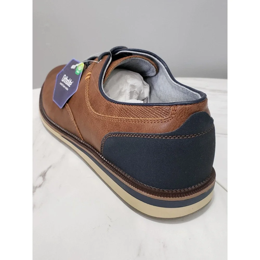 NEW NO BOX Sonoma Freer BROWN Cognac Men's Size 13 Shoes Sneaker Dress SHoe WOrk